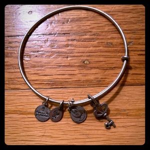 Alex and Ani Key silver charm bangle